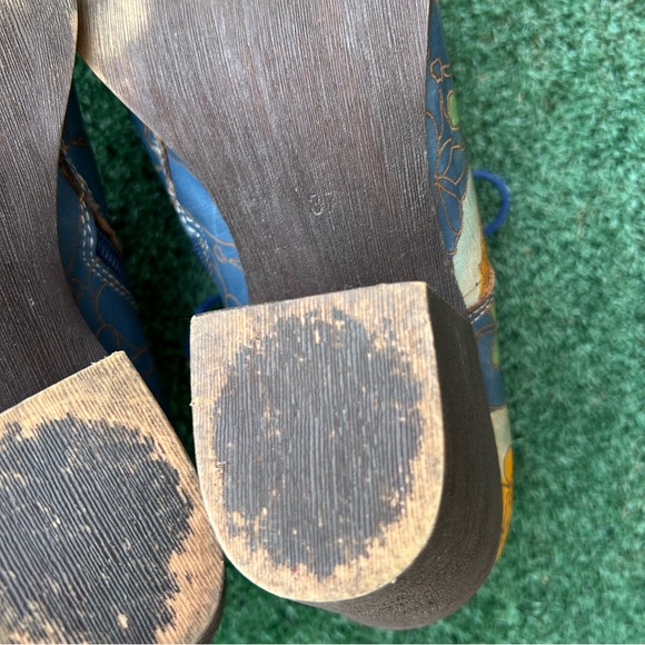 Spring Step L’Artiste Rockinlorna Western Shoe Boot Leather Blue Multi 37 - Picture 8 of 15